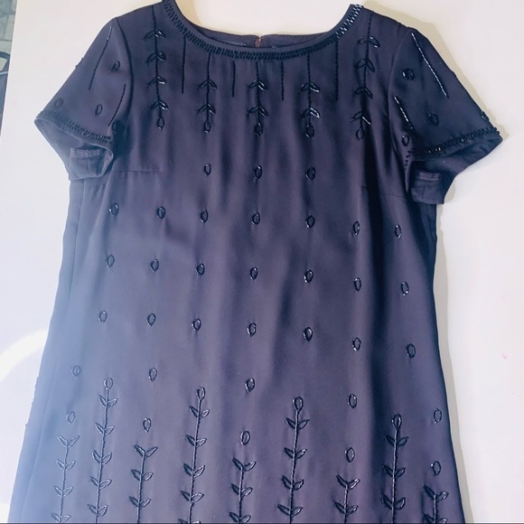 Vintage Liz Claiborne night black short bead Embellished plus 14 women’s dress - Picture 4 of 9